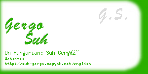 gergo suh business card